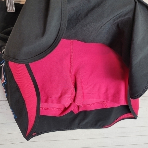 NIKE NEON LOGO BLACK & HOT PINK SKORT, SZ SMALL - Picture 5 of 8